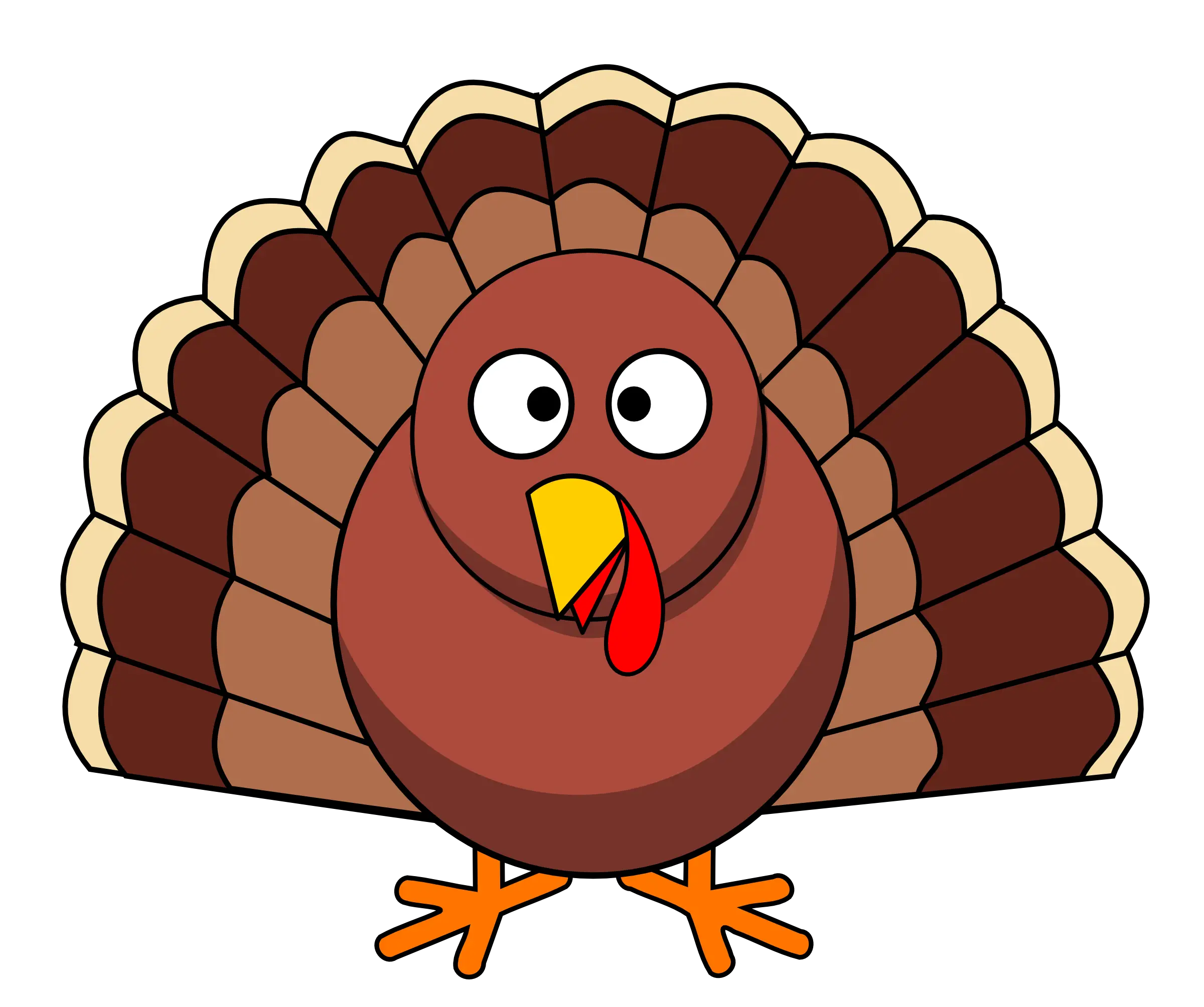 Cartoon Turkey Illustration for Thanksgiving