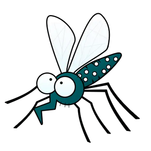 Cartoon Mosquito with Big Eyes