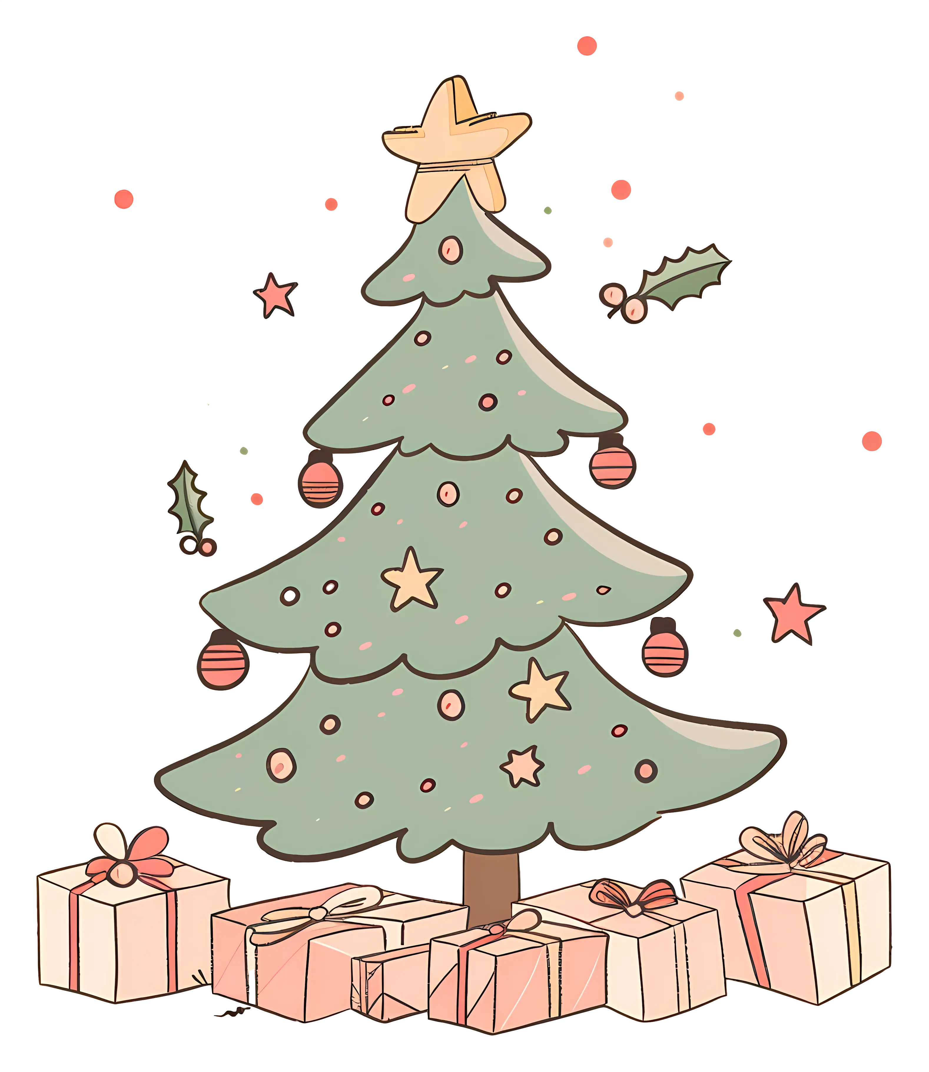 Festive Christmas Tree with Gifts