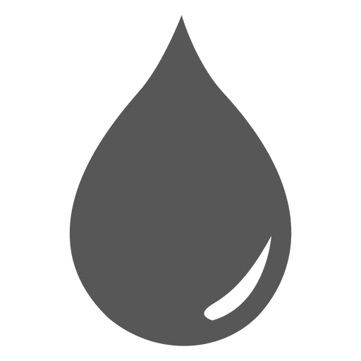 Gray Water Droplet Icon for Environmental Themes