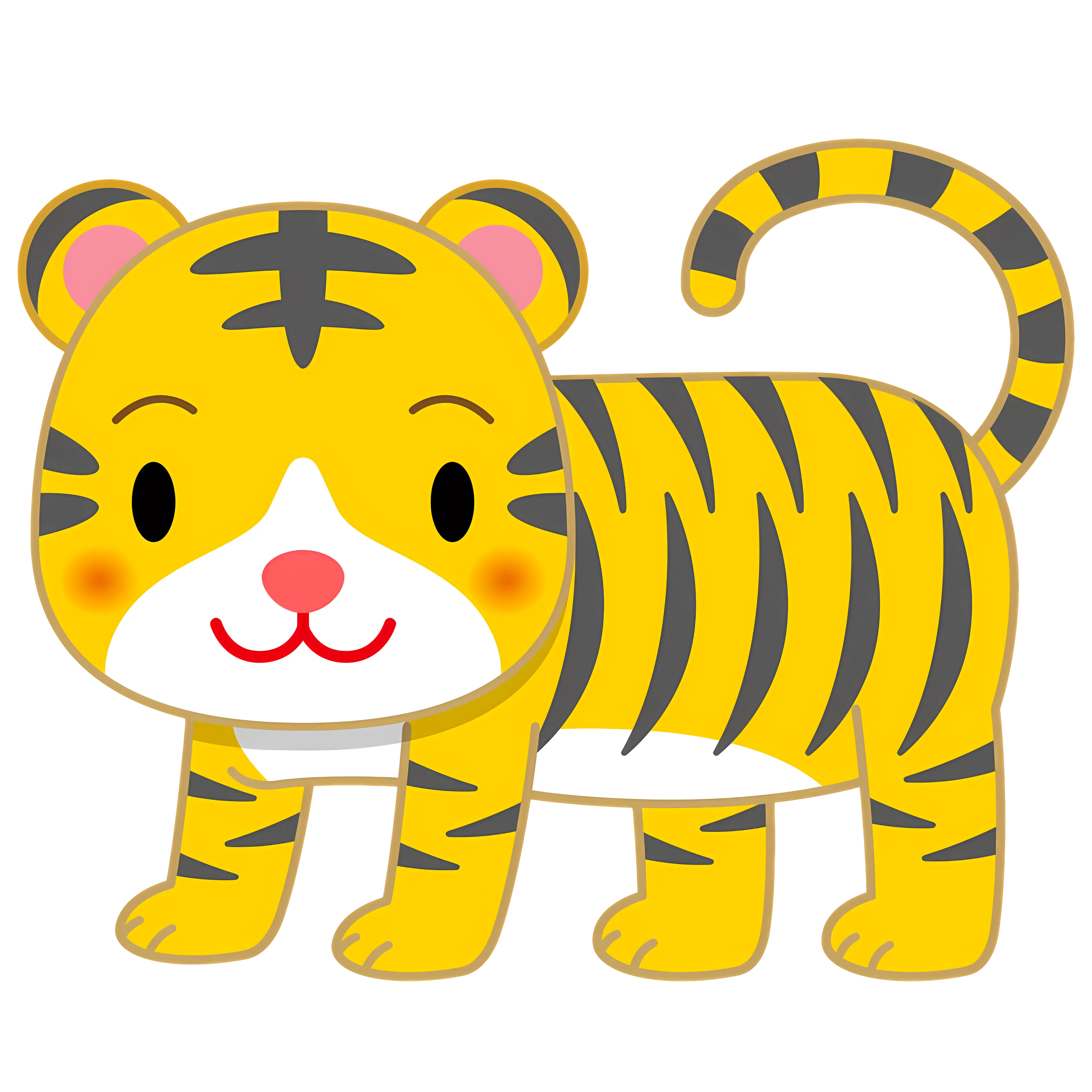 Adorable Cute Cartoon Tiger