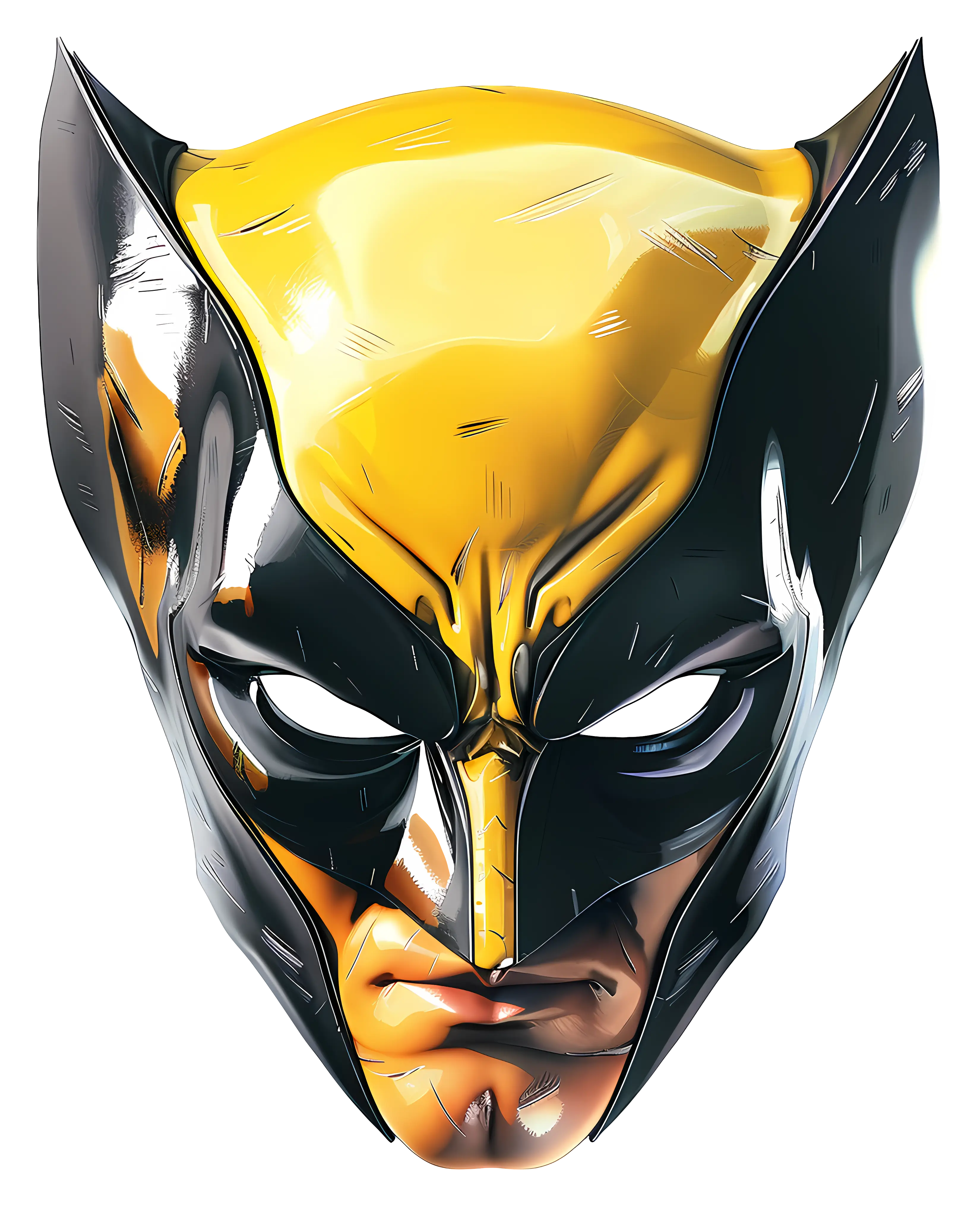 Superhero Mask in Yellow and Black