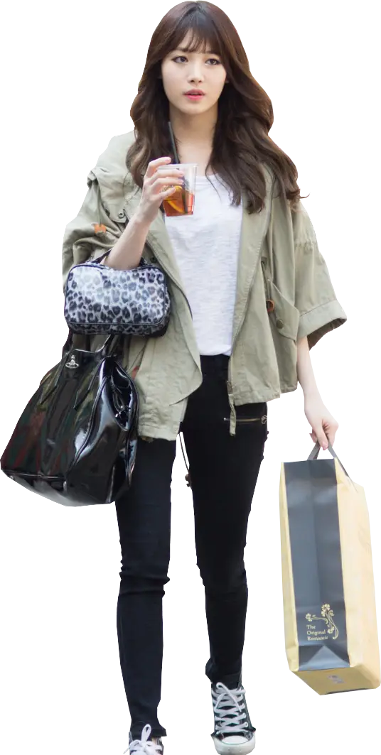 Stylish Woman with Shopping Bags