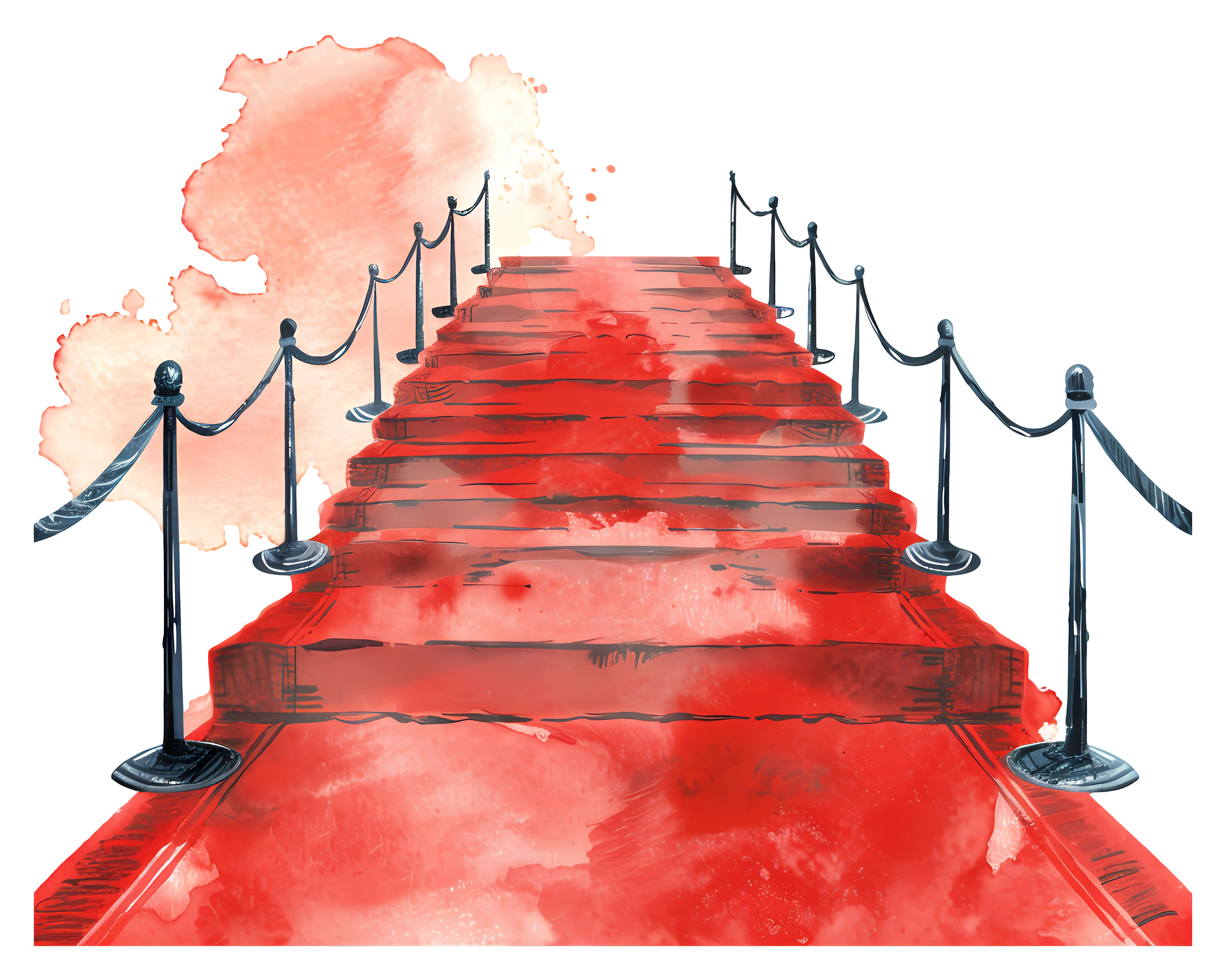 Glamorous Red Carpet Stairs
