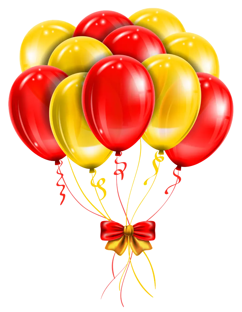 Festive Red and Yellow Balloon Bouquet