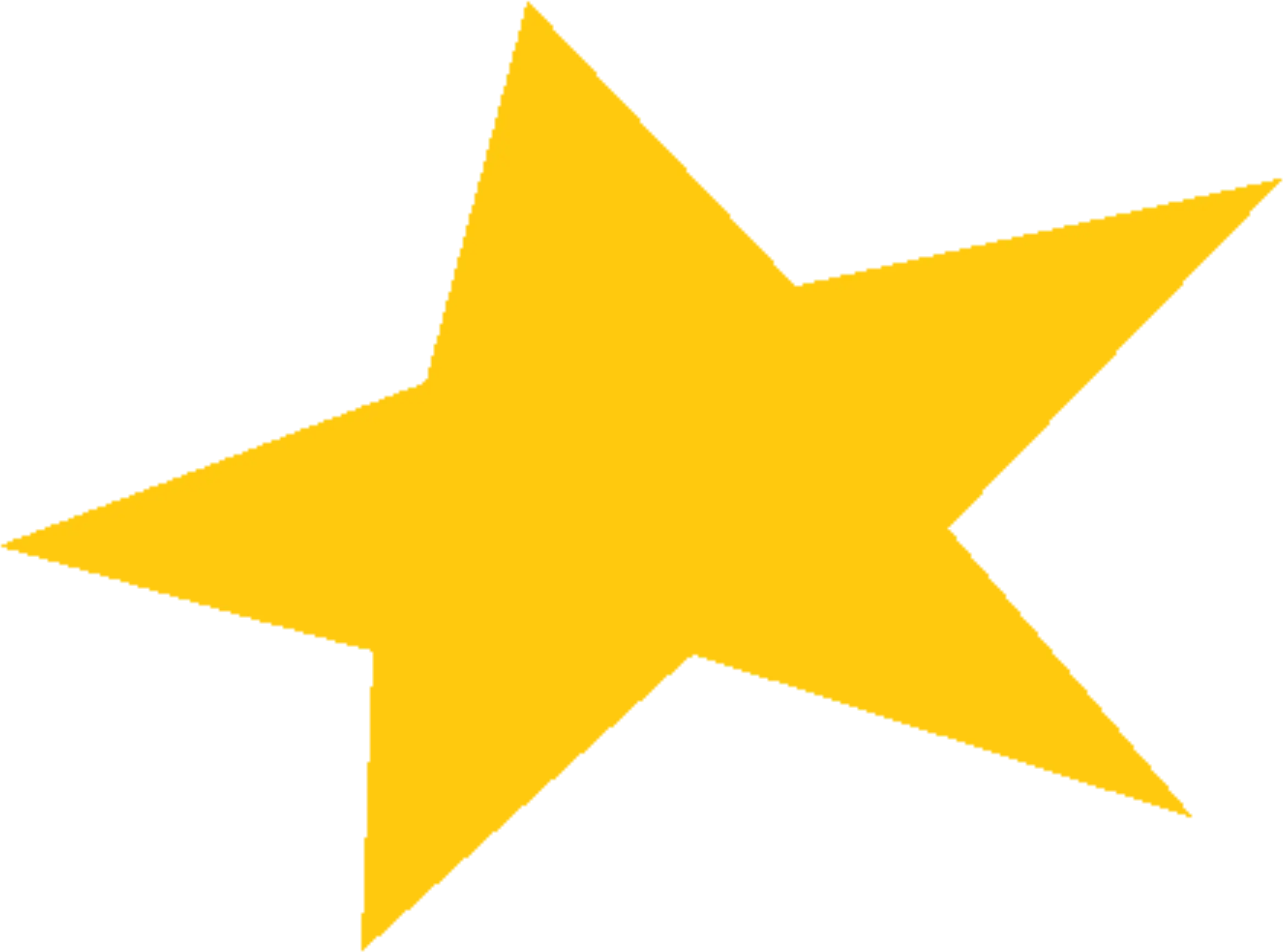 Yellow Five-Pointed Star Cartoon Illustration
