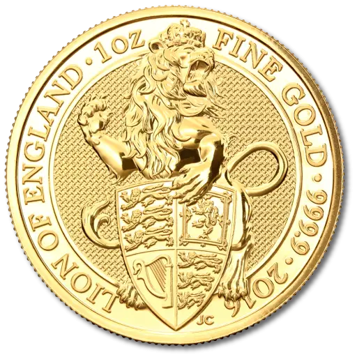 Golden Coin with Lion Emblem