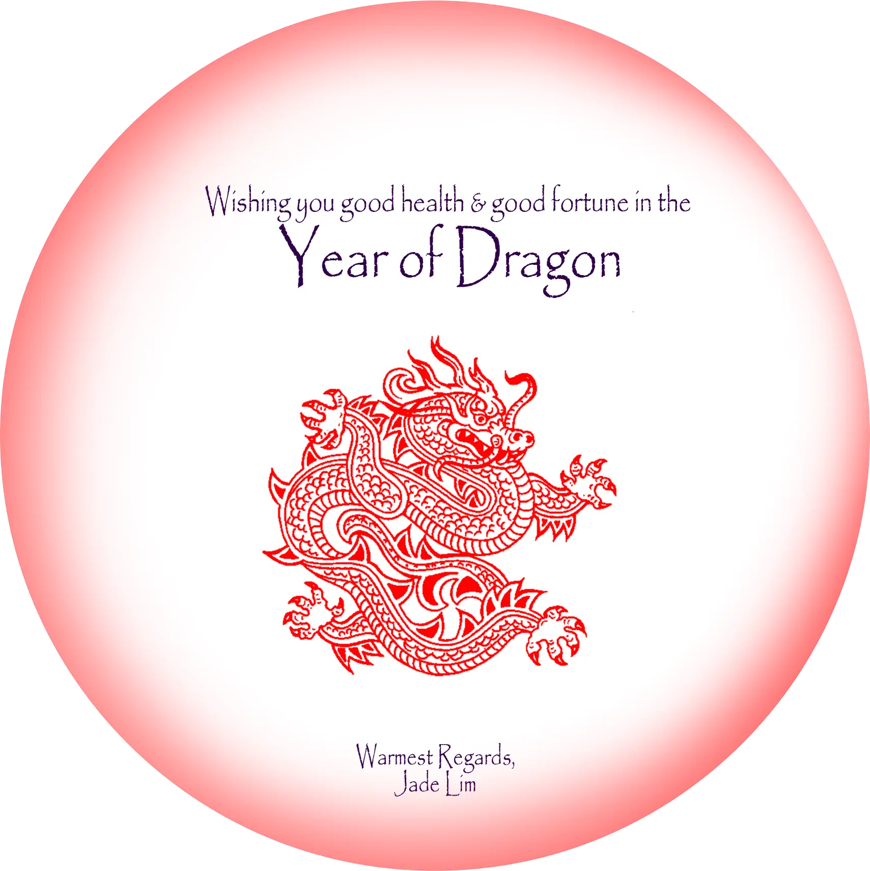 Year of Dragon Holiday Greeting