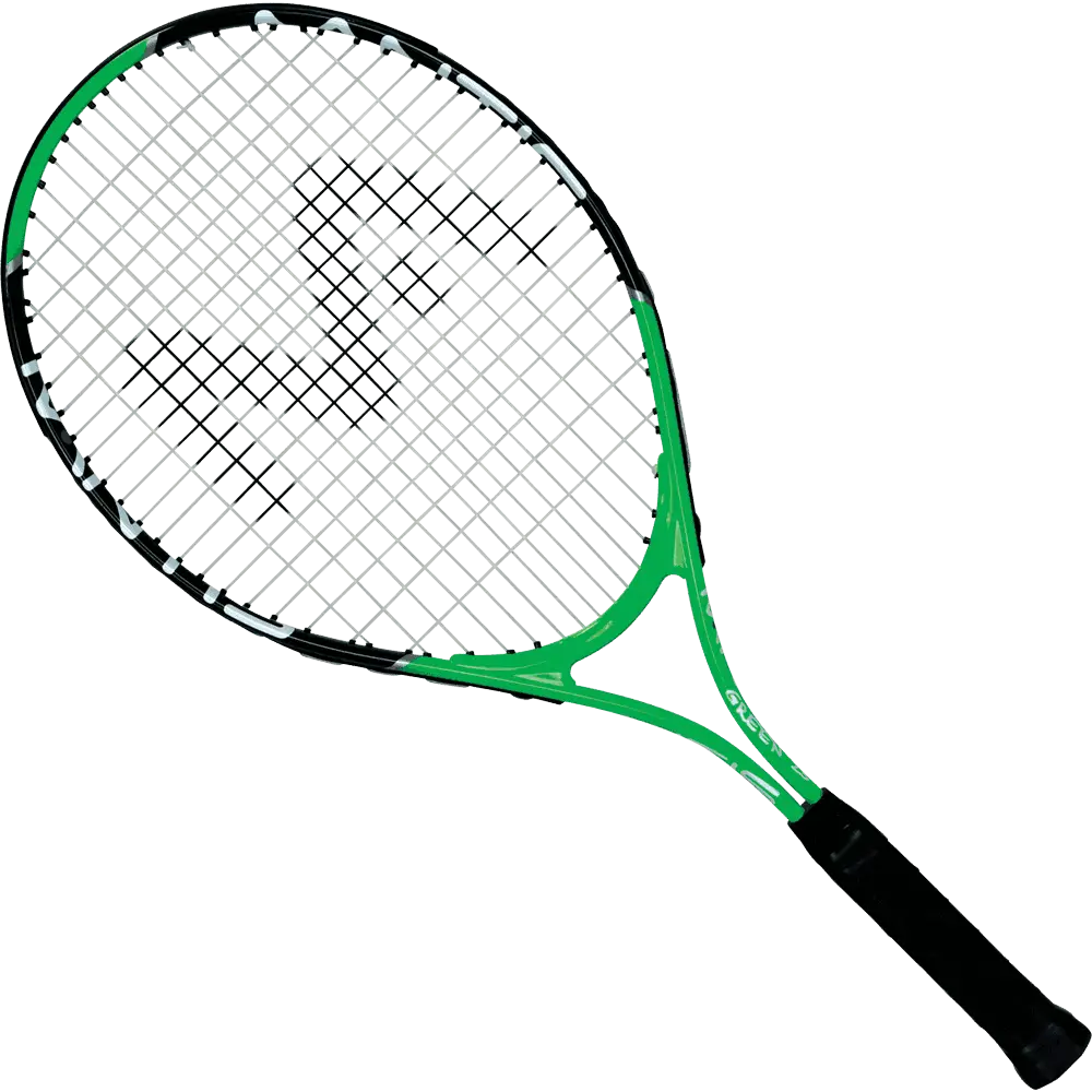 Green and Black Tennis Racket Design