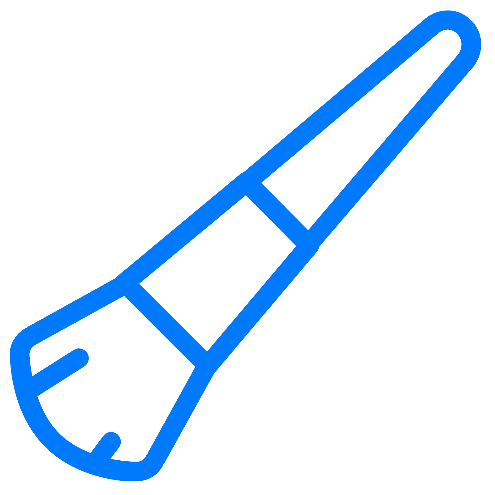 Blue Makeup Brush Icon