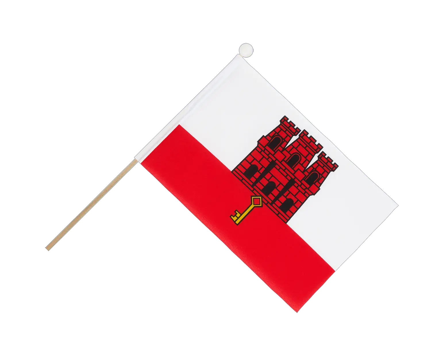 Flag of Gibraltar with Red Castle Emblem