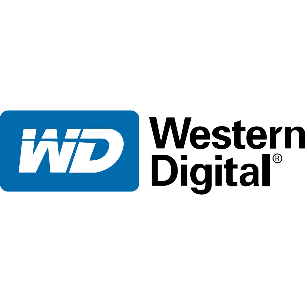 Western Digital Brand Logo in Blue and White