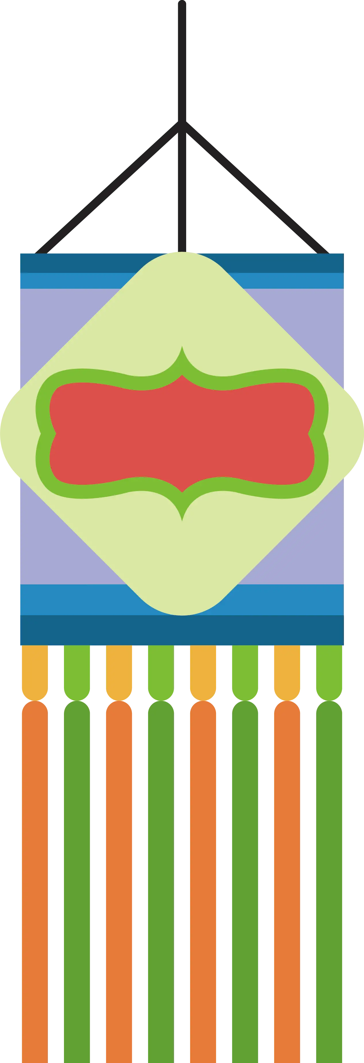 Colorful Hanging Decoration with Strips
