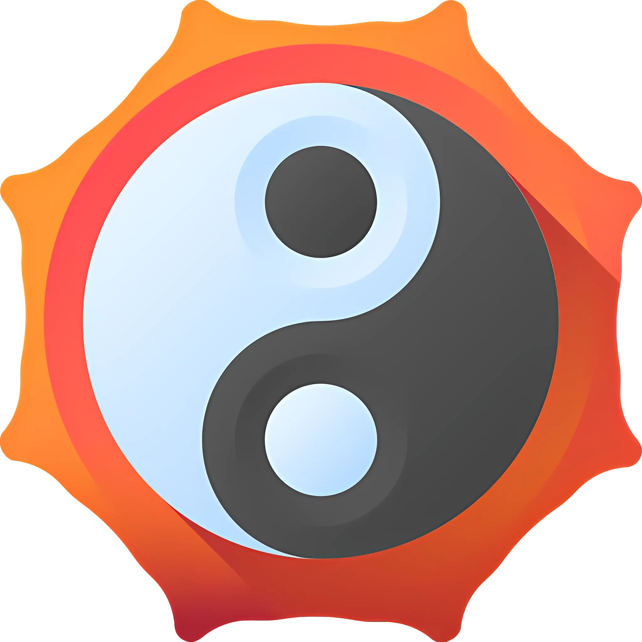 Yin Yang Symbol with Sun