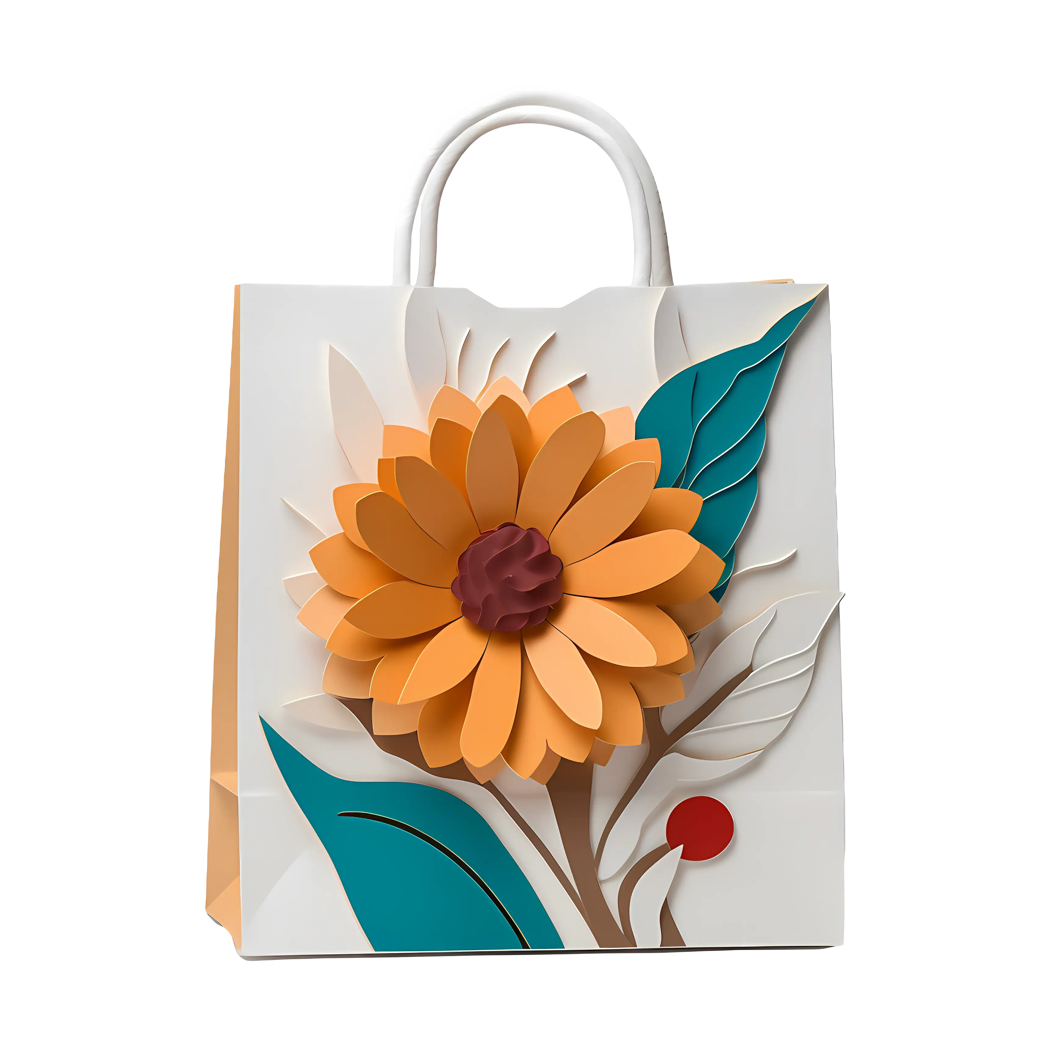 Flower Bag with Decorative Design