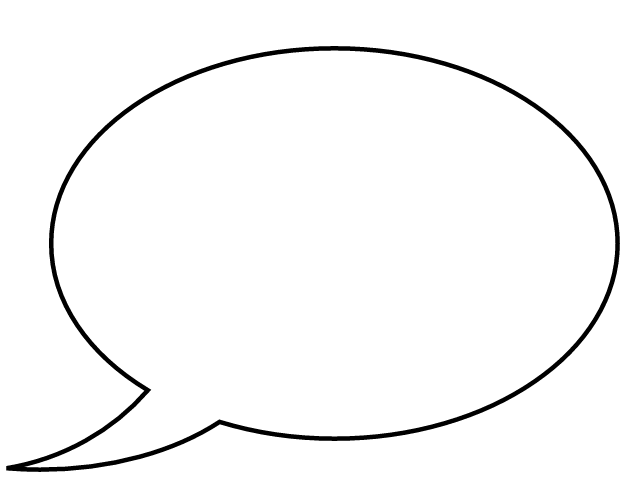 Speech Bubble Outline for Communication