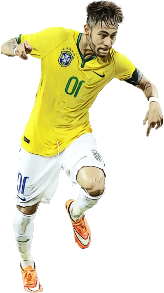 Illustrated Football Player in Action