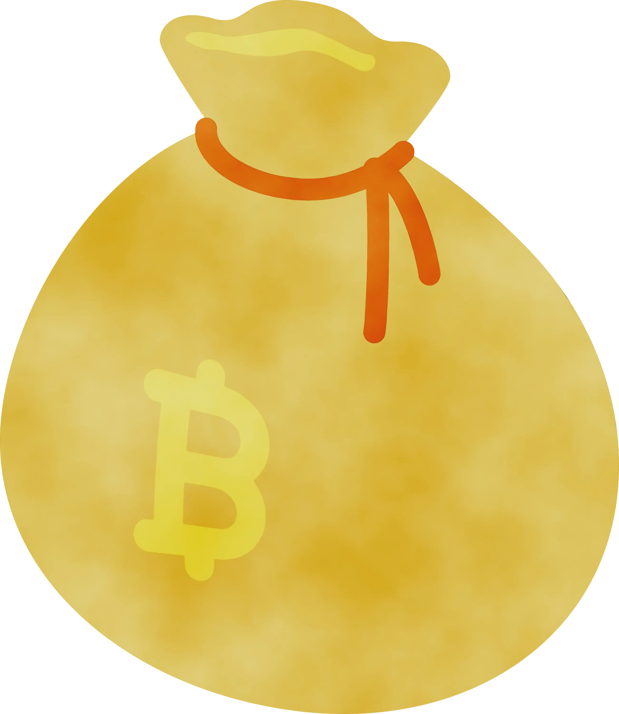 Bitcoin Money Bag Illustration