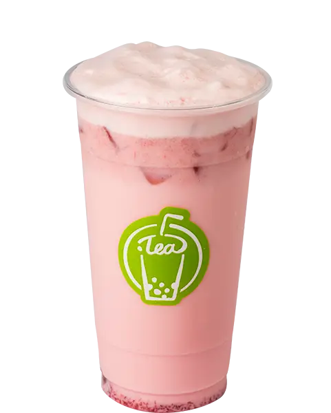 Refreshing Pink Bubble Tea with Strawberry Flavor
