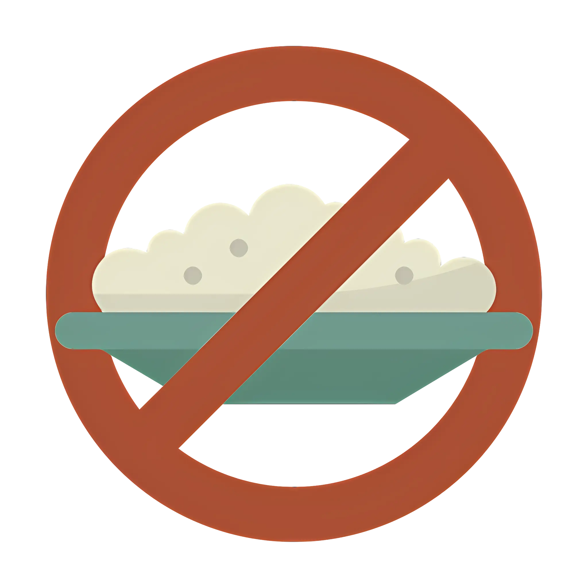 No Rice Allowed Sign