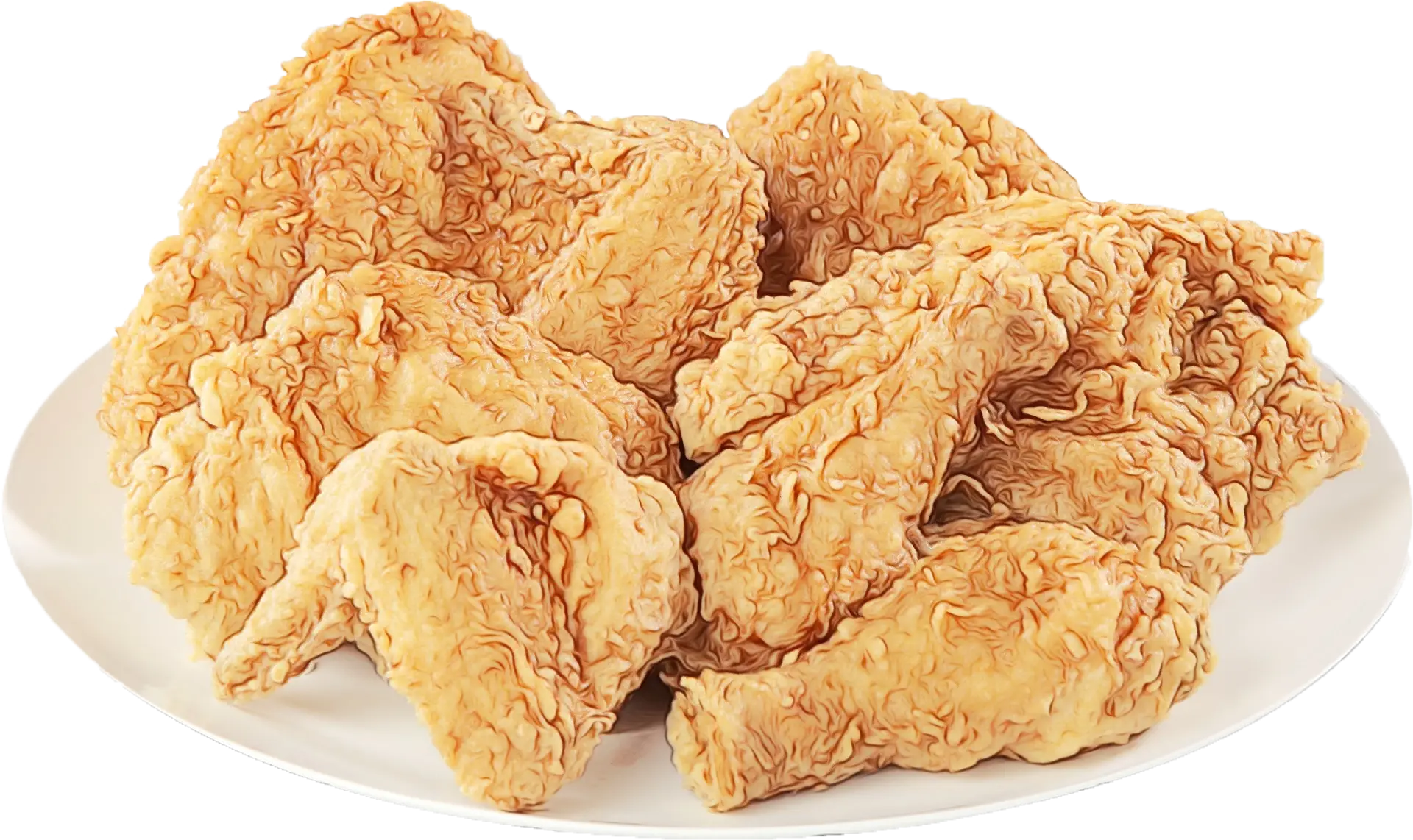 Crispy Fried Chicken on a Plate
