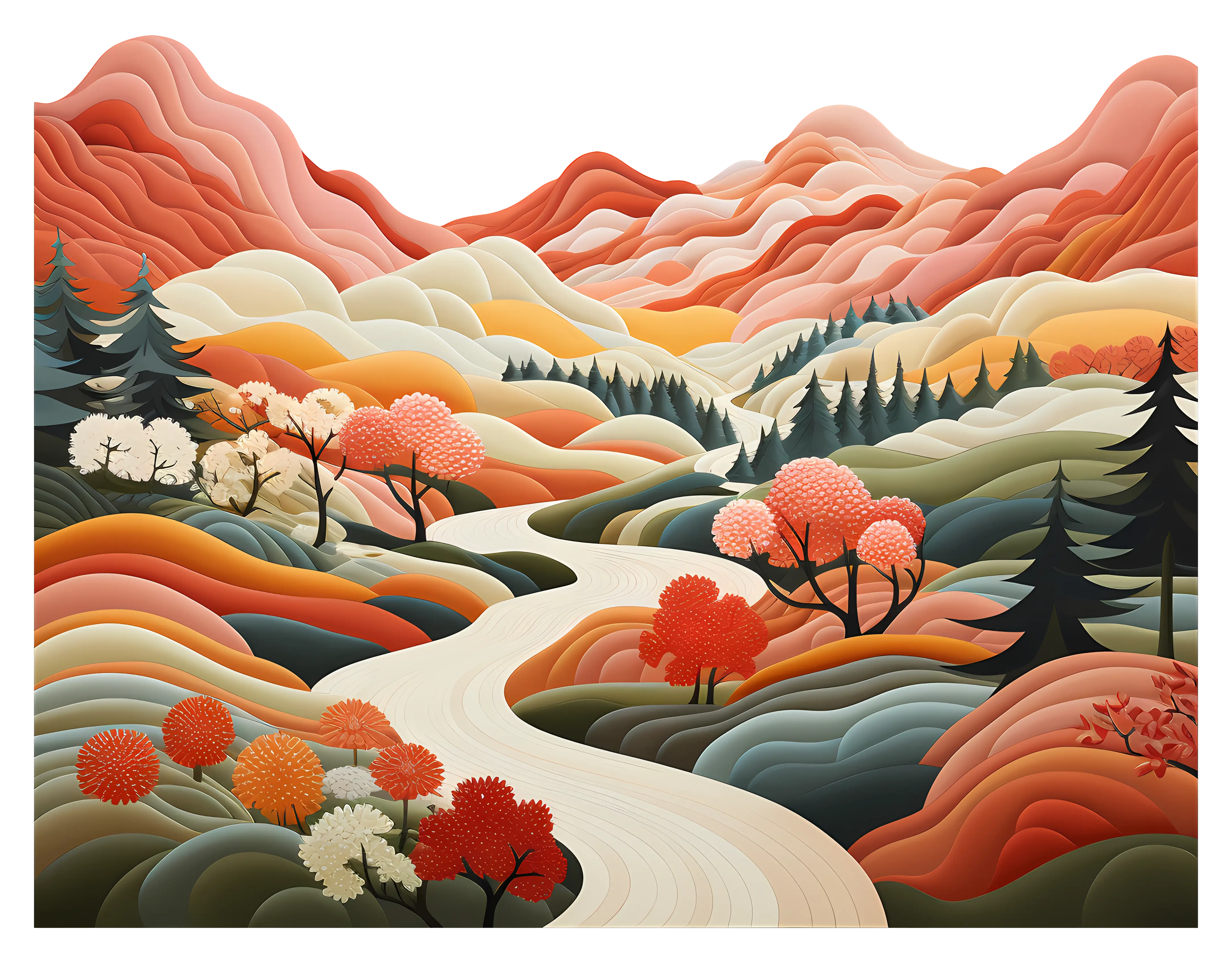 Colorful Artistic Landscape Painting