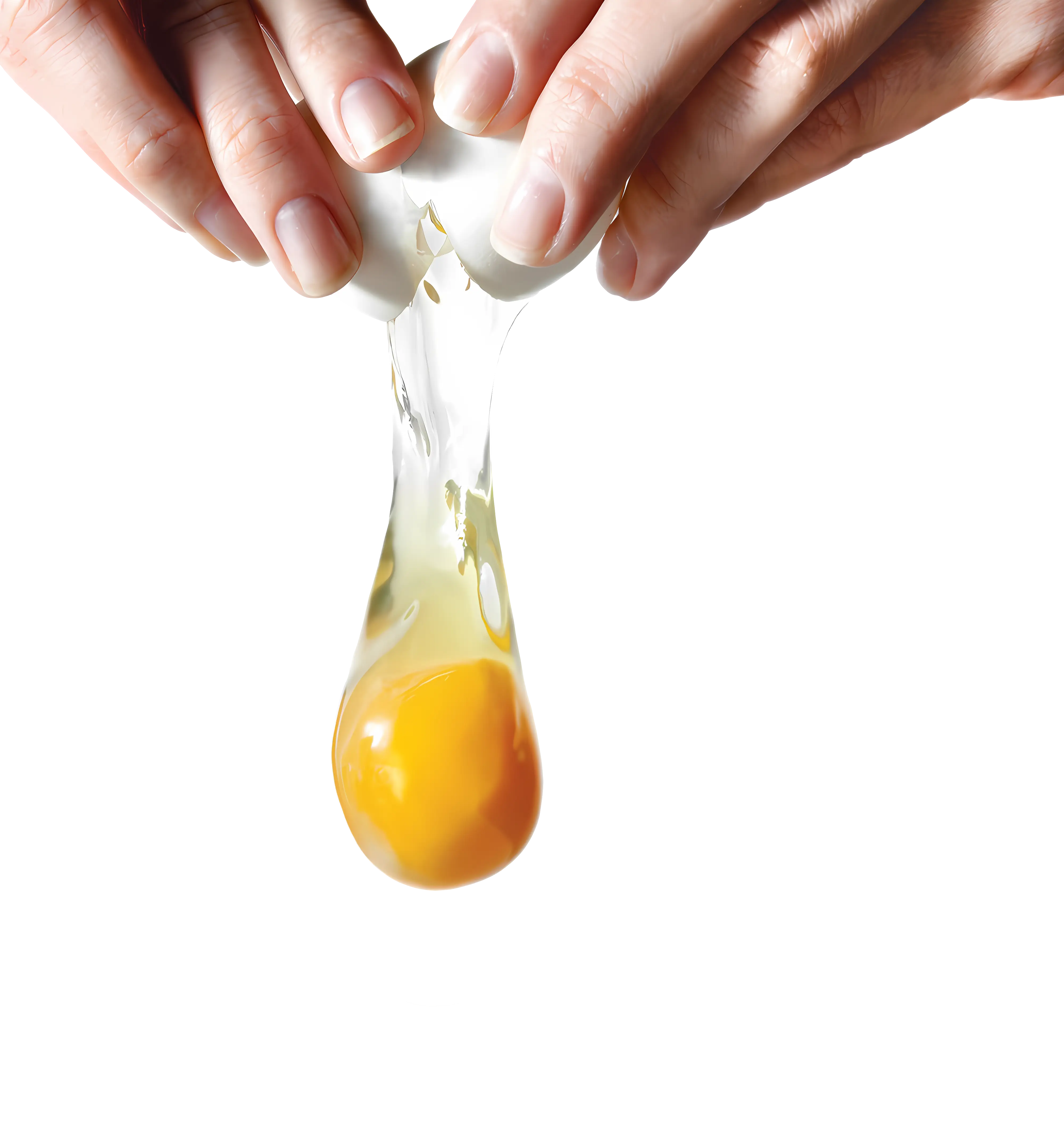 Hands Cracking an Egg for Cooking