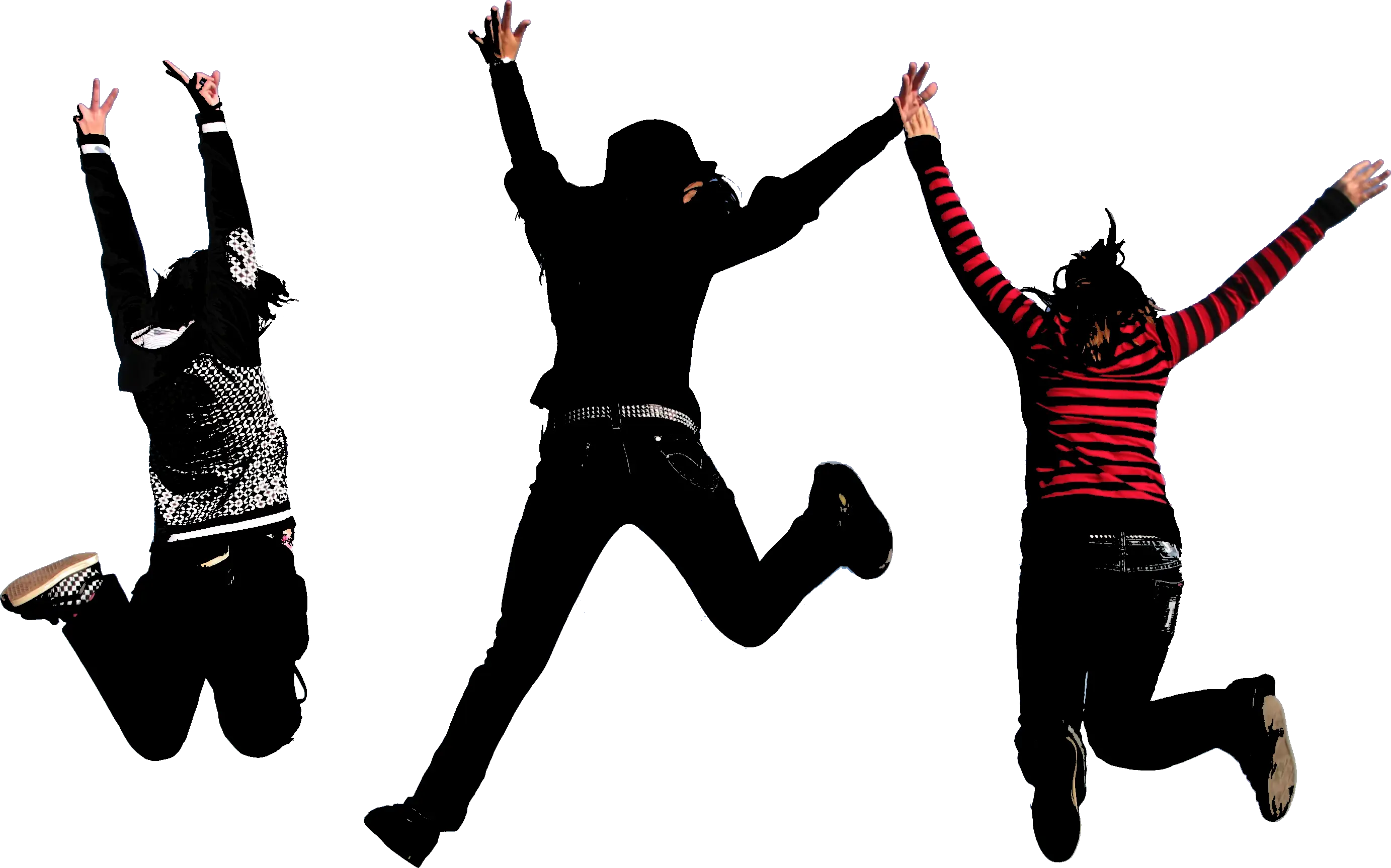 People Jumping in Excitement