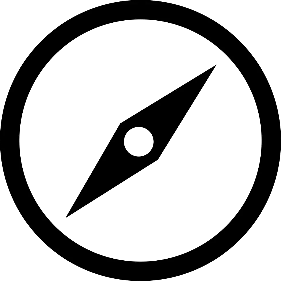 Minimalist Compass Icon Representing Navigation