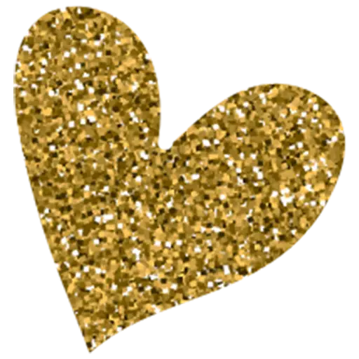Gold Glitter Heart Decoration