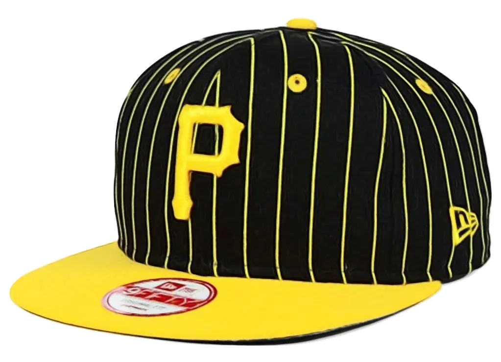 Trendy Black and Yellow Sports Cap with Stripes