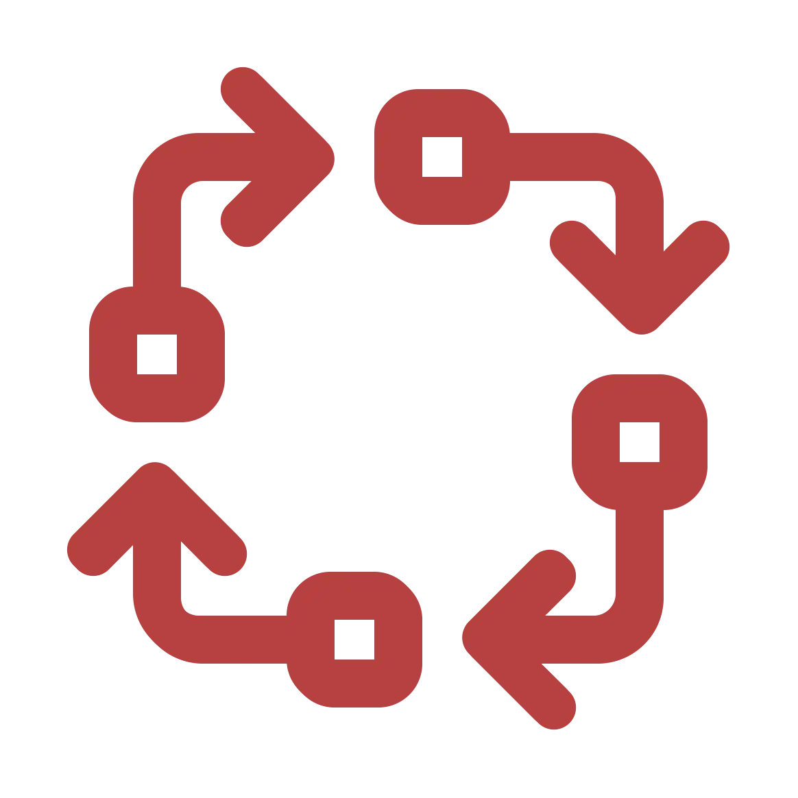 Red Recycling Symbol