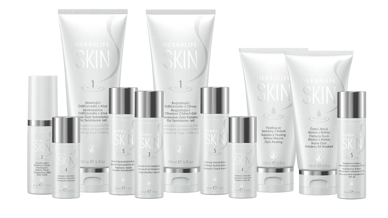 Luxury Skincare Products in White Packaging