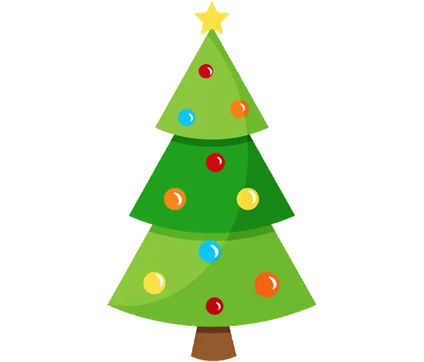 Christmas Tree Decorated with Ornaments