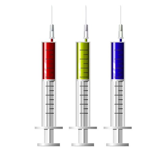 Colorful Syringes for Medical Use