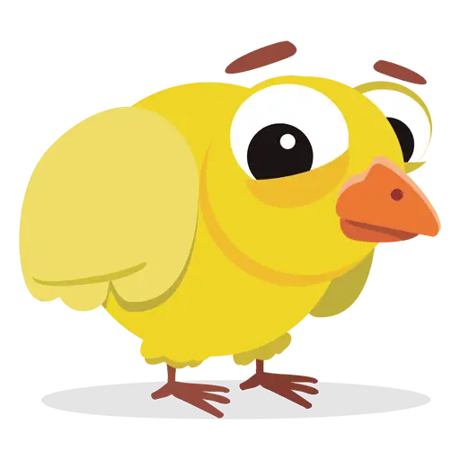 Cute Cartoon Yellow Chick