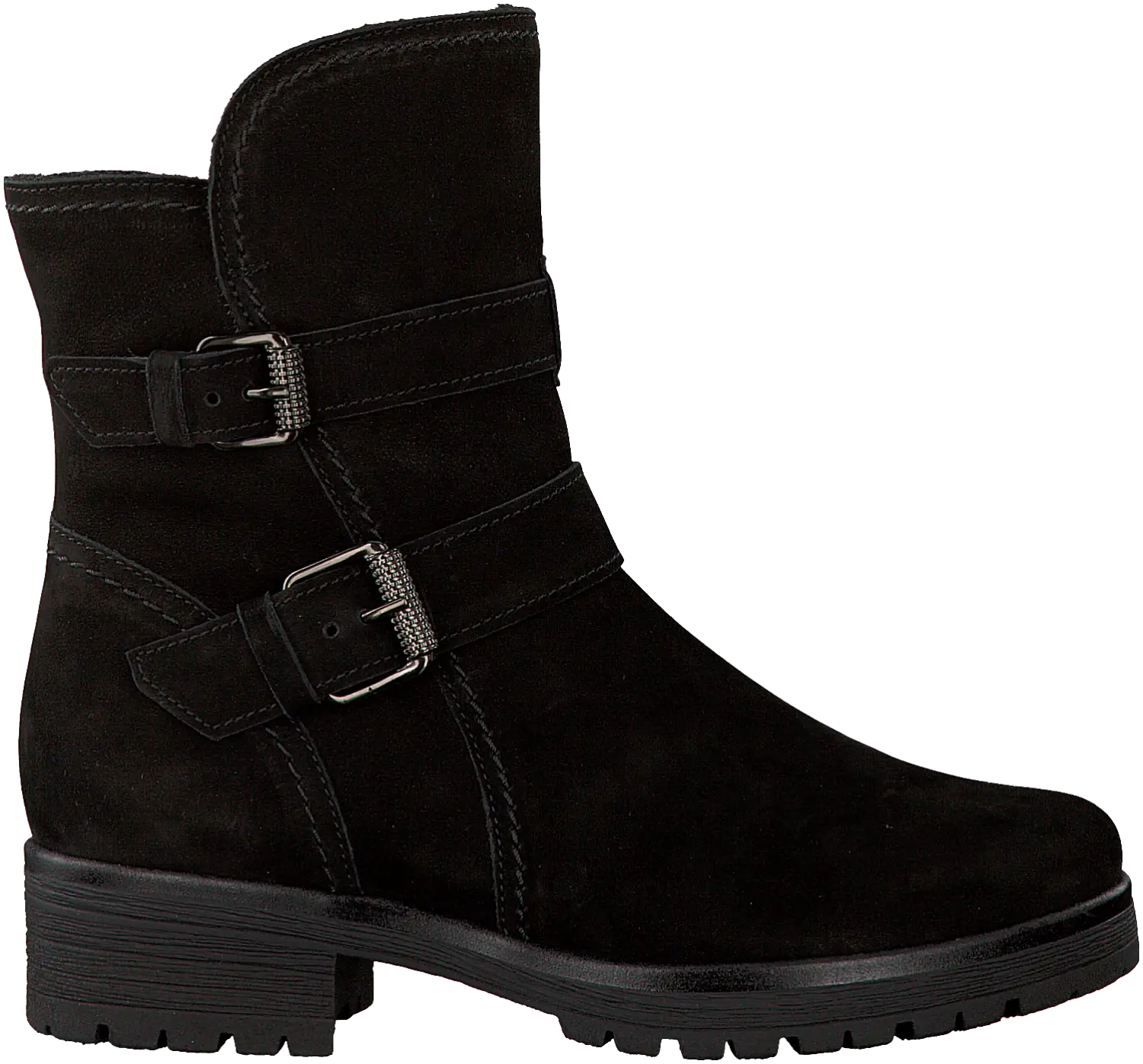 Black Winter Boot with Straps
