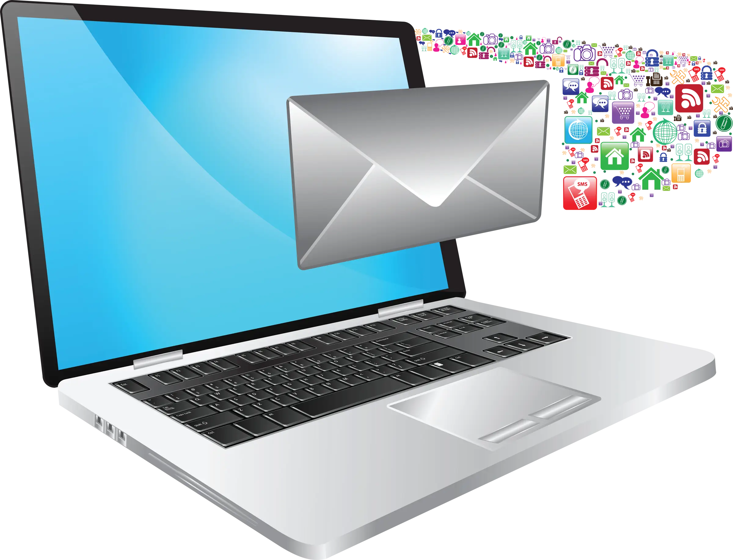Laptop with Email Icon