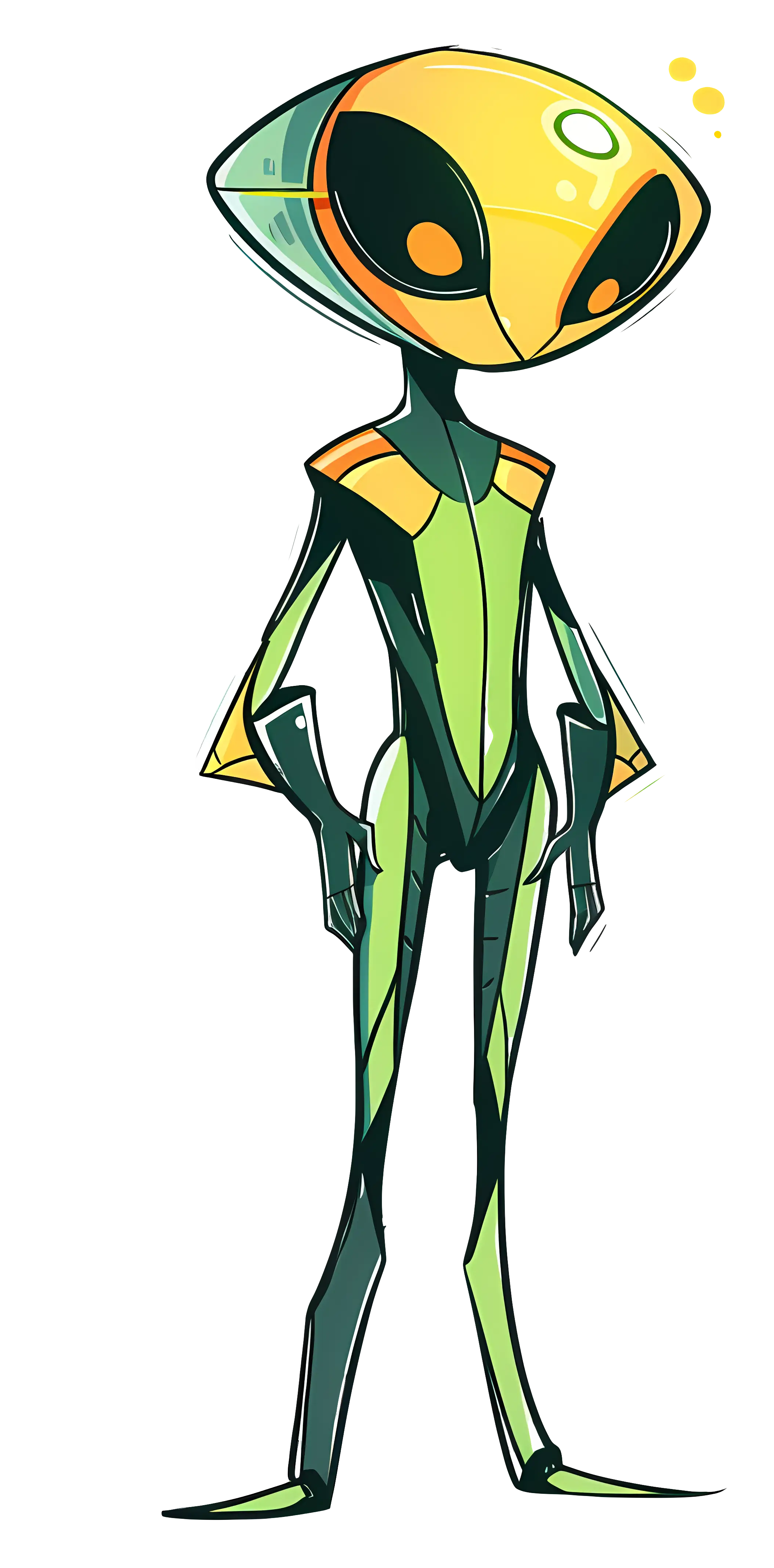 Colorful Alien Character Illustration in Sci-Fi Style