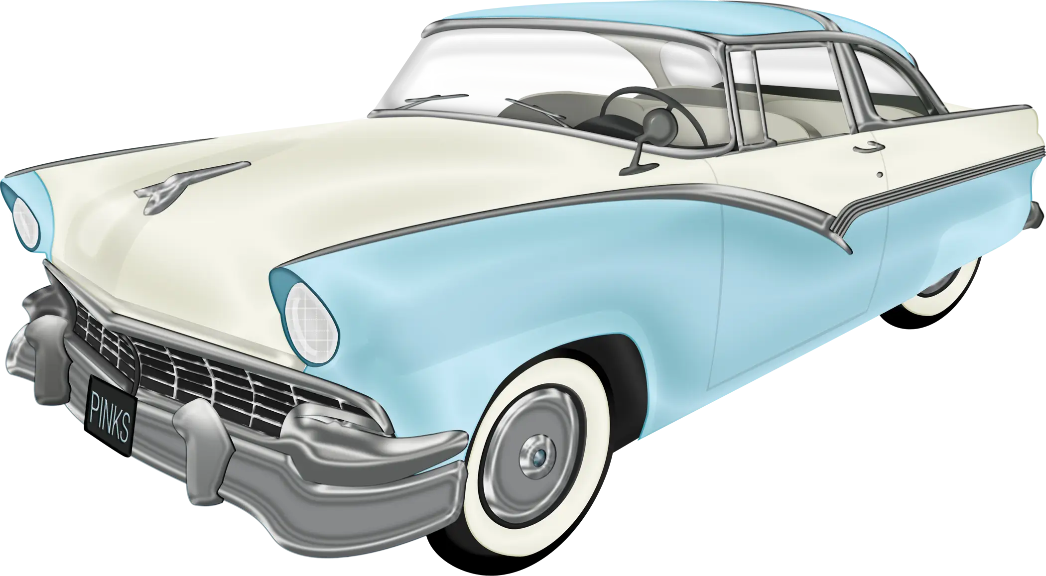 Classic Two-Tone Vintage Car