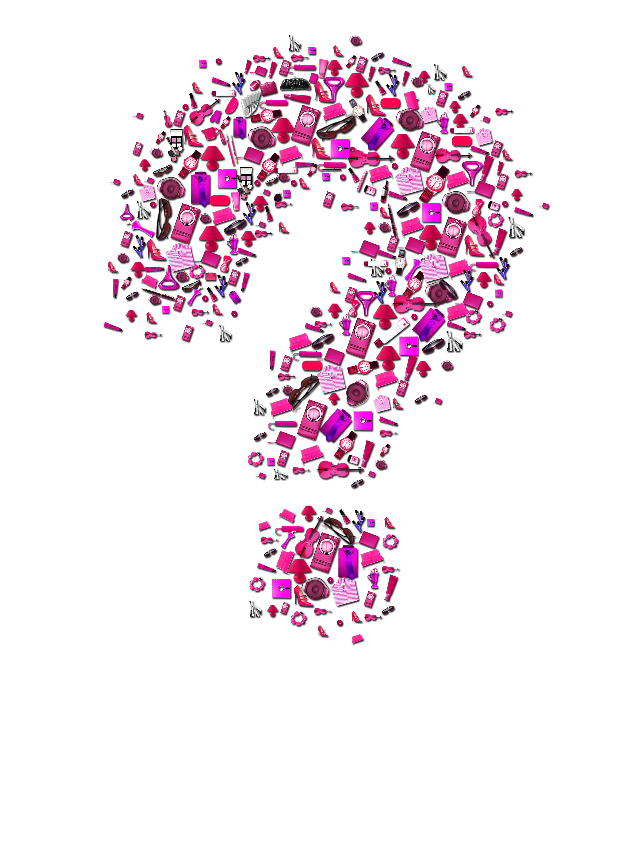 Question Mark Symbol with Colorful Elements