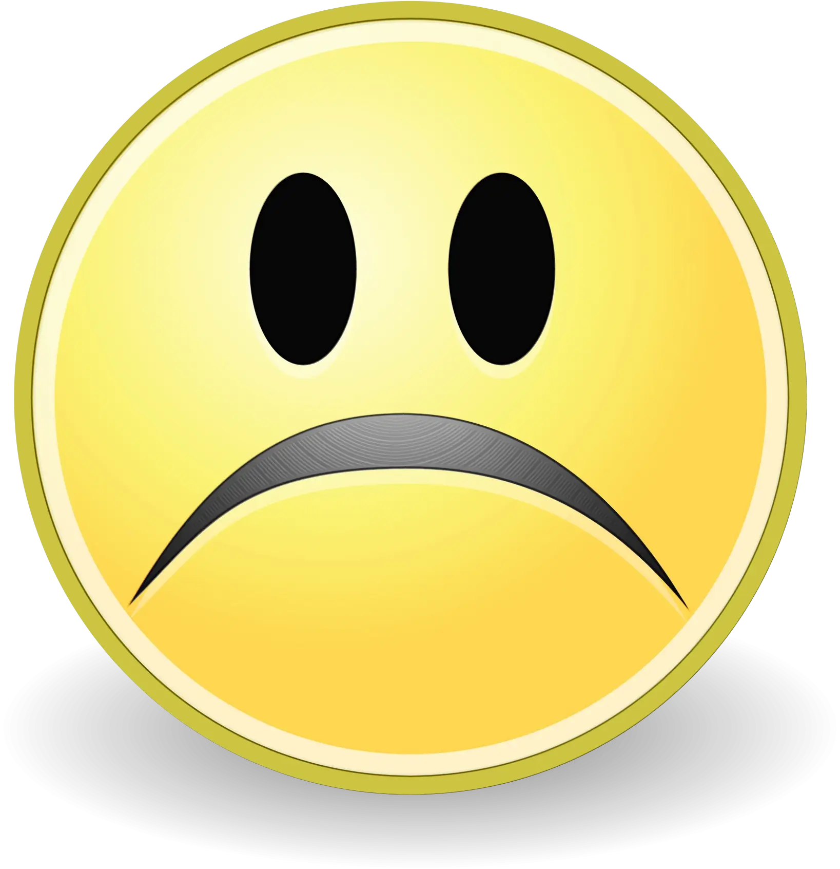 Sad Yellow Emoji with Frown Expression