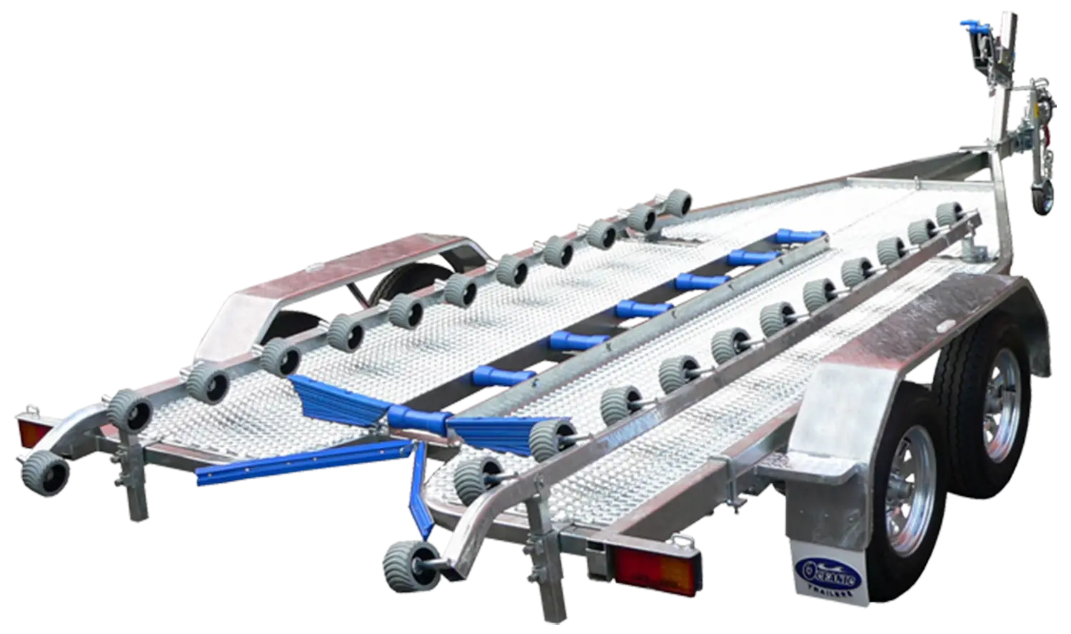 Silver Trailer for Vehicles or Boats
