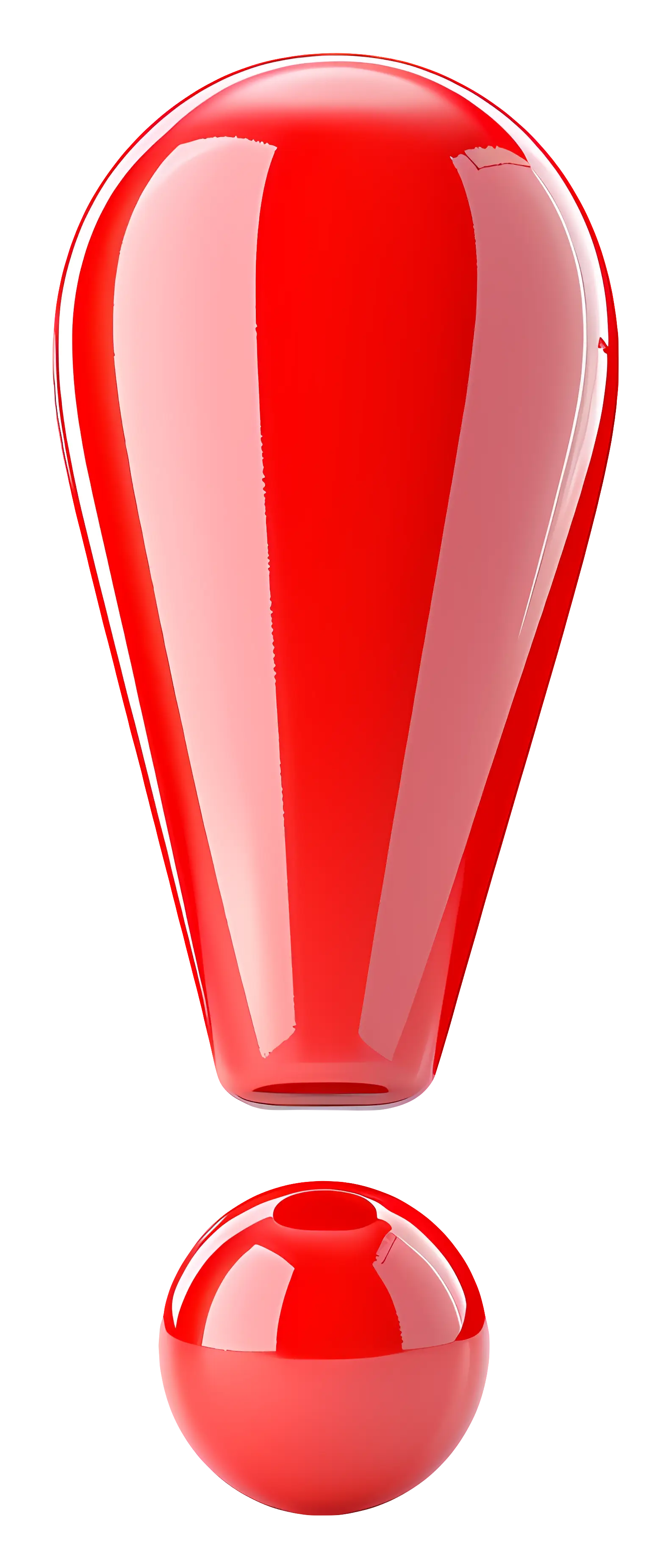 Red 3D Exclamation Mark Icon
