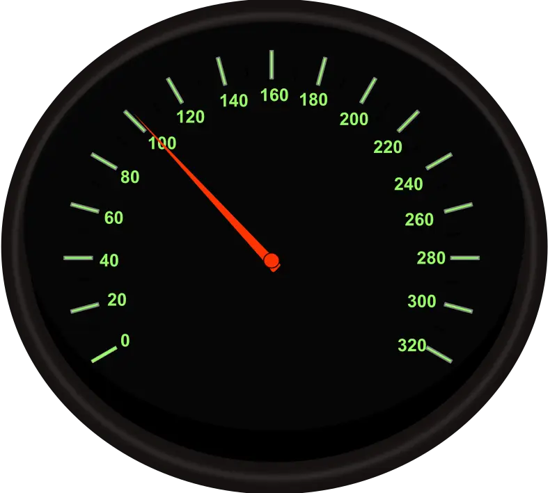 Speedometer Showing Measurement Indicator