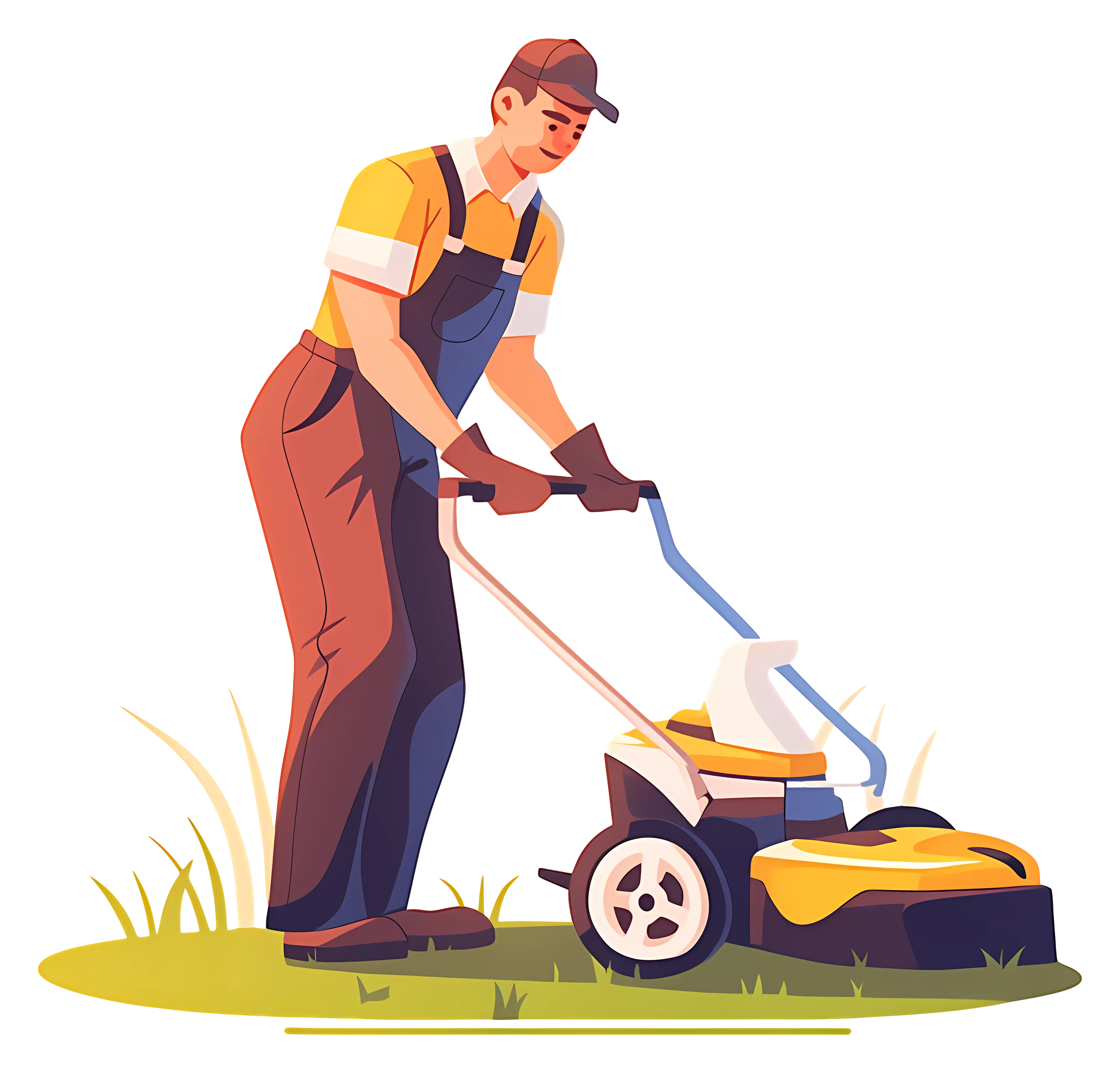 Gardening with Lawn Mower