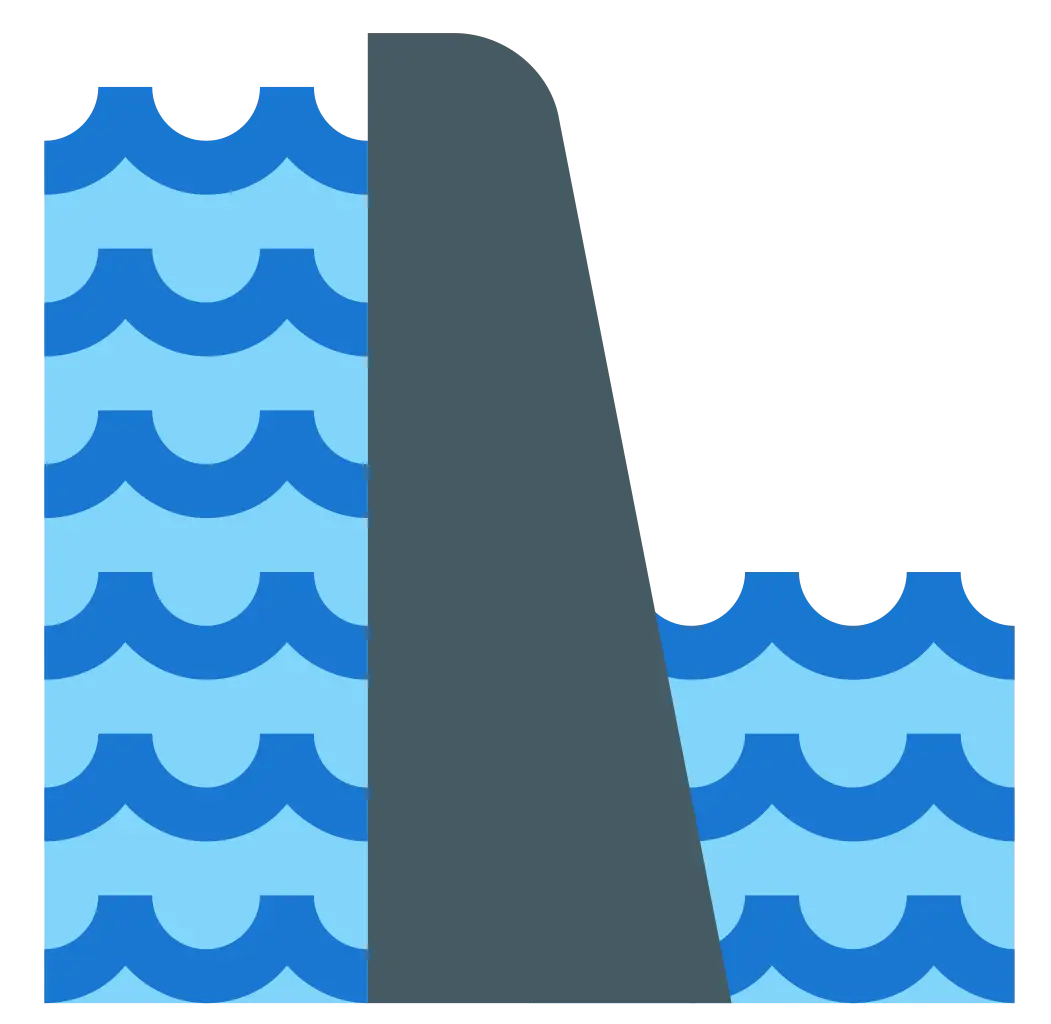 Illustration of Water Waves and Cliff