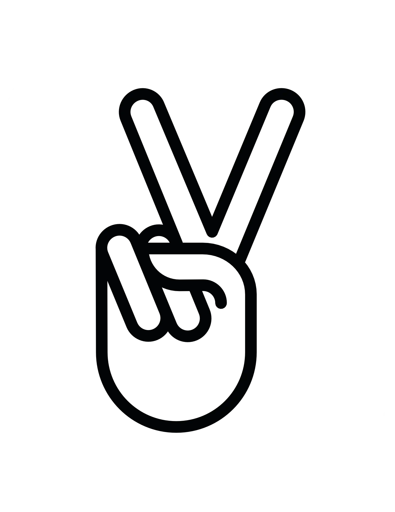 Hand Gesture Representing Peace and Unity