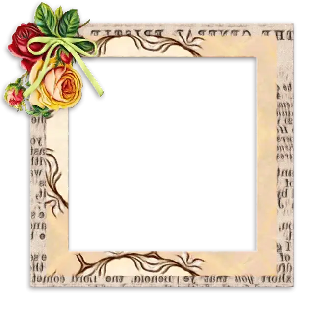 Vintage Decorative Frame with Roses