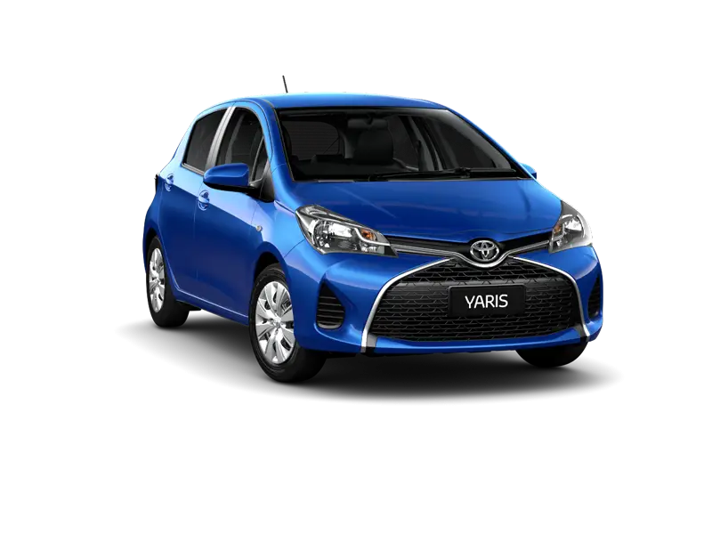 Blue Toyota Yaris Compact Economy Car